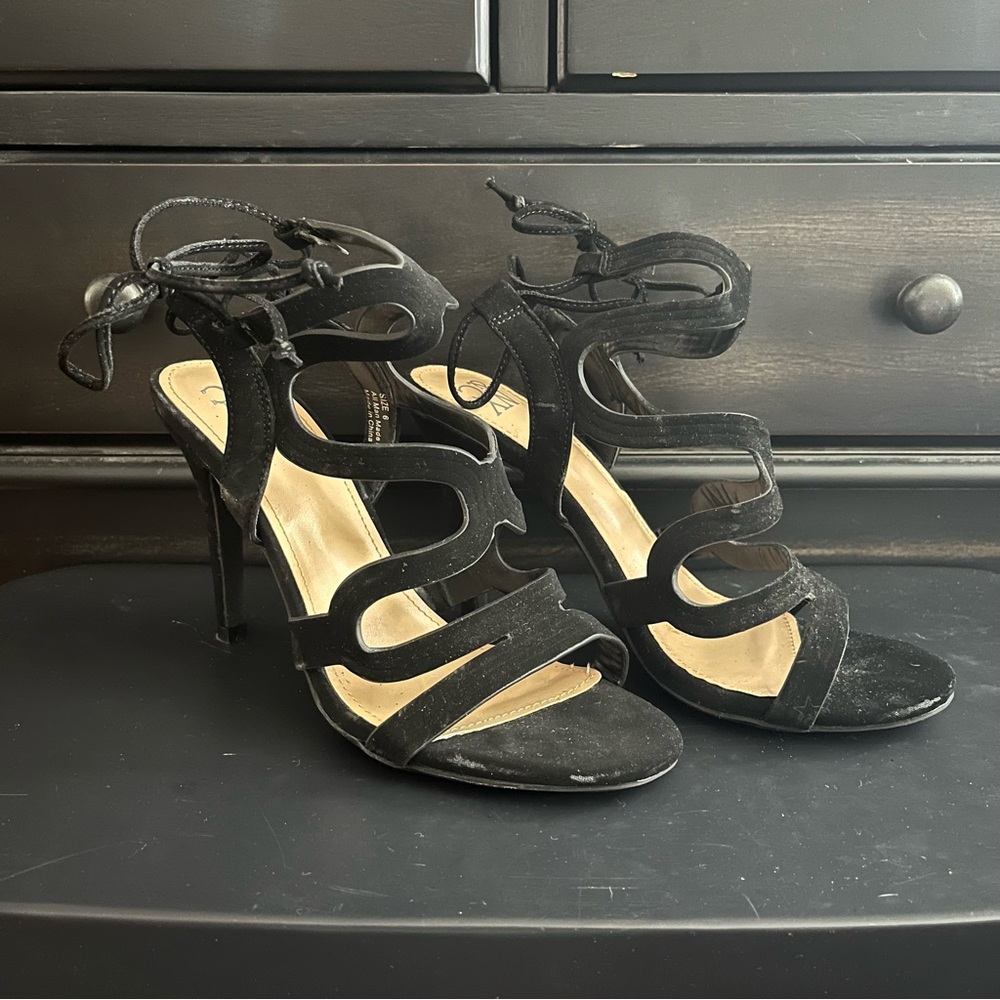 Strappy Black Heels